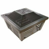 Pleasant Hearth Hudson 34 in. x 23 in. Square Steel Wood Fire Pit in Wenge with Cover