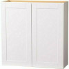 Hampton Bay Shaker Satin White Stock Assembled Wall Kitchen Cabinet (36 in. X 36 in. X12 In.)