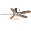 Hampton Bay Leroy 42 in. Led Brushed Nickel Ceiling Fan With Light
