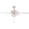 Hampton Bay Wellston II 44 in. Led Matte White Ceiling Fan With Light Kit