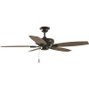 Hampton Bay North Pond 52 in. Led Outdoor Matte Black Ceiling Fan With Light