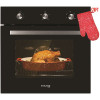 GASLAND Chef 24 in. Built-In Single Natural Gas Wall Oven with Mechanical Knobs Control in Black Glass