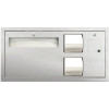 Commercial ADA Toilet Seat Cover Dispenser with Toilet Tissue Dispenser and Sanitary Napkin Disposal in Stainless Steel