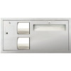 ASI Commercial ADA Toilet Seat Cover Dispenser with Toilet Tissue Dispenser and Sanitary Napkin Disposal in Stainless Steel