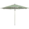 California Umbrella 11 ft. Silver Aluminum Commercial Market Patio Umbrella with Pulley Lift in Spa Sunbrella