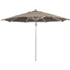 California Umbrella 11 ft. Silver Aluminum Commercial Market Patio Umbrella with Pulley Lift in Spectrum Dove Sunbrella