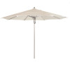 California Umbrella 11 ft. Silver Aluminum Commercial Market Patio Umbrella with Pulley Lift in Canvas Sunbrella
