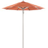 California Umbrella 7.5 ft. Silver Aluminum Commercial Market Patio Umbrella with Pulley Lift in Dolce Mango Sunbrella