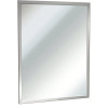 18 in. W x 36 in. H Rectangular Framed Inter-Lok Angle Plate Glass Wall Mount Bathroom Vanity Mirror in Stainless Steel