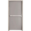 Armor Door 36 in. x 80 in. Fire-Rated Gray Left-Hand Flush Steel Commercial Door with Knock Down Frame Panic Bar and Hardware