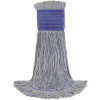 Cotton/Rayon/synthetic Wide Band loop mop - Medium 20 oz-Blue (12 packs of 2/Case)