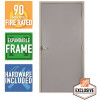 36 in. x 80 in. Left Hand Adjustable Metal Frame and Commercial Door for 4-1/2 in. to 7-3/4 in. Finished Wall Thickness