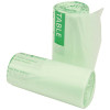 3 Gal. 17 in. x 17 in. 0.7 mil Green Compostable Trash Bags (25/Roll, 20-Rolls/Case)