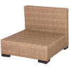 Hampton Bay Commercial Natural Wicker Armless Middle Outdoor Sectional Chair