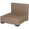 Hampton Bay Commercial Gray Wicker Armless Middle Outdoor Sectional Chair