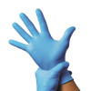 Large Blue Powder-Less Nitrile Exam Gloves 4 Mil (100 /Box)