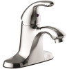 Anchor Point 4 in. Centerset Single-Handle Bathroom Faucet in Chrome drilled for Pop-Up