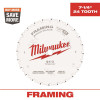 Milwaukee 7-1/4 in. x 24-Tooth Carbide Framing Circular Saw Blade