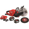 Milwaukee M18 FUEL ONE-KEY 18V Lithium-Ion Brushless Cordless 9 in. Cut Off Saw Kit W/(2) 12.0Ah Batteries & Rapid Charger