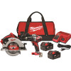 Milwaukee M18 18V Lithium-Ion Brushless Cordless Hammer Drill and Circular Saw Combo Kit (2-Tool) with Two 4.0 Ah Batteries