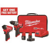 M12 FUEL 12-Volt Lithium-Ion Brushless Cordless Hammer Drill and Impact Driver Combo Kit w/2 Batteries and Bag (2-Tool)