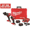 Milwaukee M18 FUEL 18V Lithium-Ion Brushless Cordless Hammer Drill and Impact Driver Combo Kit (2-Tool) with 2 Batteries