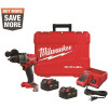 Milwaukee M18 FUEL 18V Lithium-Ion Brushless Cordless 1/2 in. Hammer Drill Driver Kit with Two 5.0 Ah Batteries and Hard Case