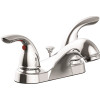 Seasons Westlake 4 in. Centerset Double-Handle Bathroom Faucet with Brass Pop-Up in Chrome