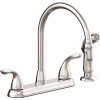 Seasons Westlake Double-Handle Kitchen Faucet with Side Sprayer in Chrome