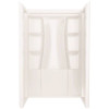 Delta Classic 500 48 in. W x 73.25 in. H x 34 in. D 3-Piece Direct-to-Stud Alcove Shower Surrounds in High Gloss White