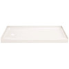 Delta Classic 500 60 in. L x 32 in. W Alcove Shower Pan Base with Left Drain in High Gloss White