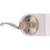 Wave Dummy Door Lever Left Handed Satin Nickel