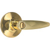 Straight Privacy Door Lever 2-3/8" and 2-3/4" Backset Grade 3 Bright Brass