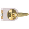 Straight Privacy Door Lever 2-3/8" and 2-3/4" Backset Grade 3 Bright Brass