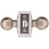 Round Passage Hall/Closet Door Knob 2-3/8" and 2-3/4" Backset Grade 3 Satin Stainless Steel 6-Pack