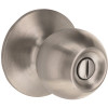 Round Privacy Door Knob 2-3/8" and 2-3/4" Backset Grade 3 Satin Stainless Steel