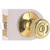 Tulip Privacy Bed/Bath Door Knob 2-3/8" and 2-3/4" Backset Grade 3 Bright Brass