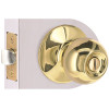 Round Privacy Bed/Bath Door Knob 2-3/8" and 2-3/4" Backset Grade 3 Bright Brass