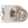 Flat Ball Privacy Bed/Bath Door Knob 2-3/8" and 2-3/4" Backset Grade 3 Satin Nickel 6-Pack