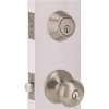 Flat Ball Deadbolt and Entry Combo Pack 2-3/8" and 2-3/4" Backset Grade 3 Satin Nickel