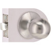 Round Passage Hall/Closet Door Knob 2-3/8" and 2-3/4" Backset Grade 3 Satin Chrome