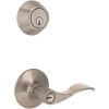 Wave Deadbolt and Entry Combo 2-3/8" and 2-3/4" Backset Grade 3 Satin Nickel