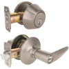 Straight Deadbolt and Entry Combo 2-3/8" and 2-3/4" Backset Grade 3 Satin Nickel