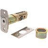 6-Way Deadbolt Latch Satin Stainless Steel and Satin Chrome