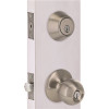 Round Deadbolt and Entry Combo Pack 2-3/8" and 2-3/4" Backset Grade 3 Satin Nickel