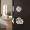 Round Deadbolt and Entry Combo Pack 2-3/8" and 2-3/4" Backset Grade 3 Satin Stainless Steel