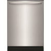 Frigidaire 24 in Top Control Built in Tall Tub Dishwasher with Plastic Tub in Stainless Steel with 4-cycles