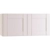 Richmond Shaker Rta Wall Cabinet, Double, Verona White, 36"x12"x12"