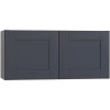 Richmond Shaker Rta Wall Cabinet Double, Valencia Blue, 24"x18"x12"