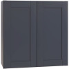 Richmond Shaker Rta Wall Cabinet Double, Valencia Blue, 24"x30"x12"